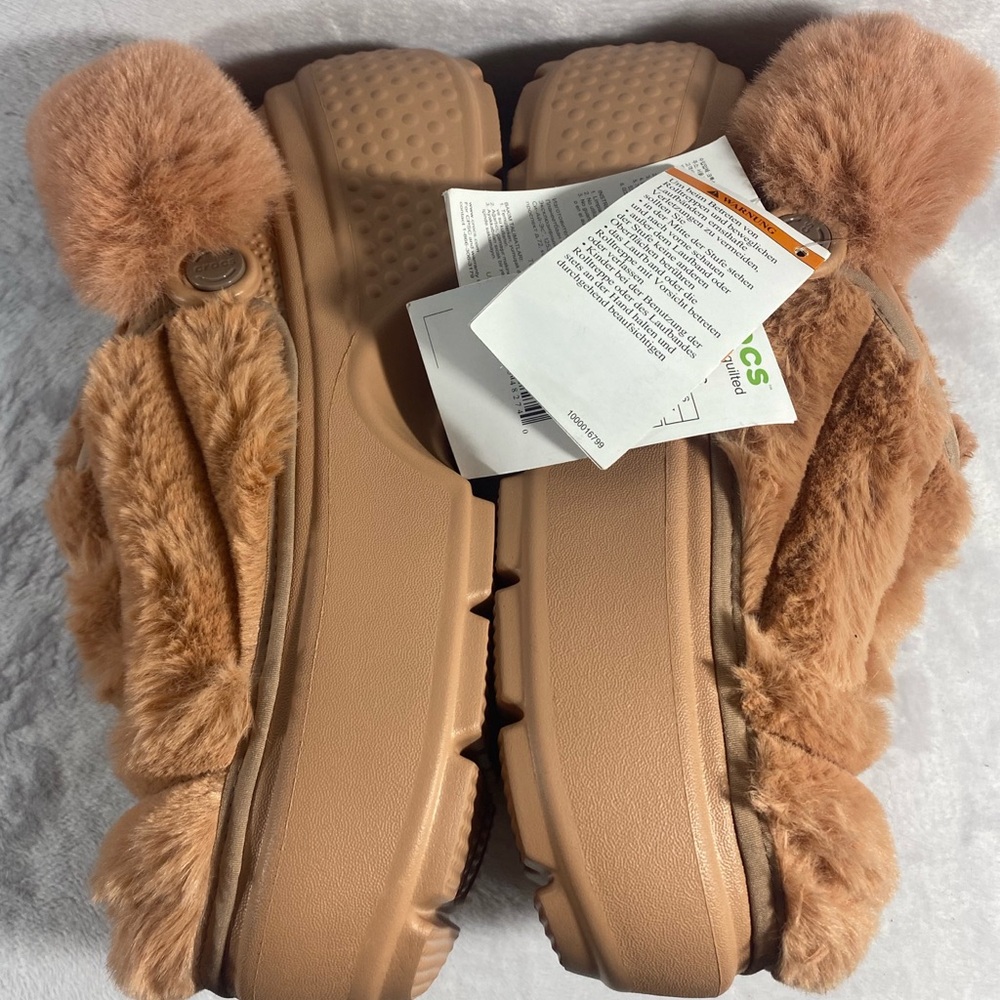 CROCS Stomp Quilted Clog 208938-2CC Cork Brown Size W7 M5 NWT - Picture 4 of 9
